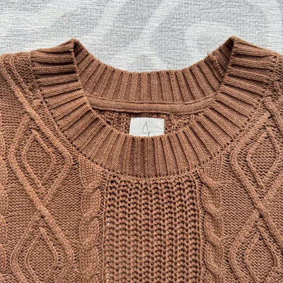 Joie Brown Cable Knit Sweater Vest - Picture 2 of 3